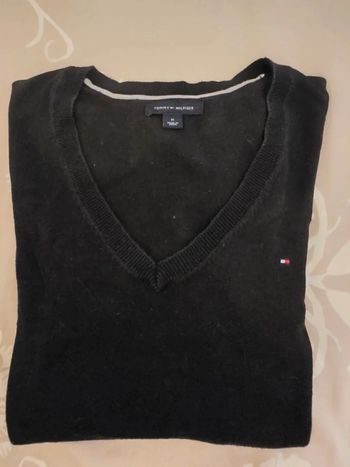🌟 Pull noir col V Tommy hilfiger homme - Taille  M 🌟