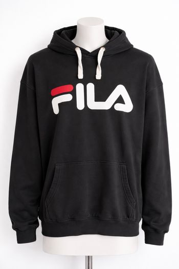 Hoodie FILA Noir – Logo Iconique – Taille M – Bon État