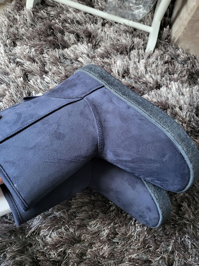Bottines daim bleu - photo numéro 3