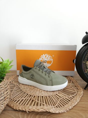 Baskets en Cuir Vert Kaki Timberland Pointure 36
