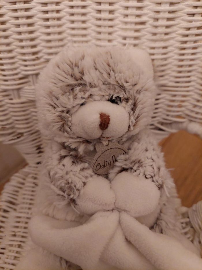 Doudou ourson gris Baby Nat Les Flocons - photo numéro 2