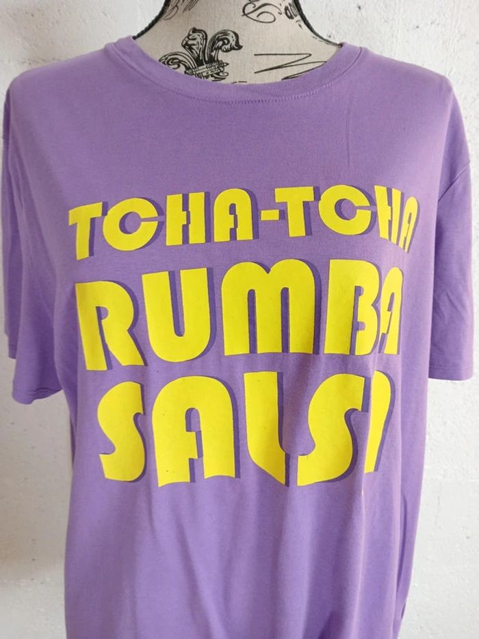 👕 T-shirt violet Tcha-Tcha Rumba Salsa – KIABI – Taille XL – Très bon état - photo numéro 8