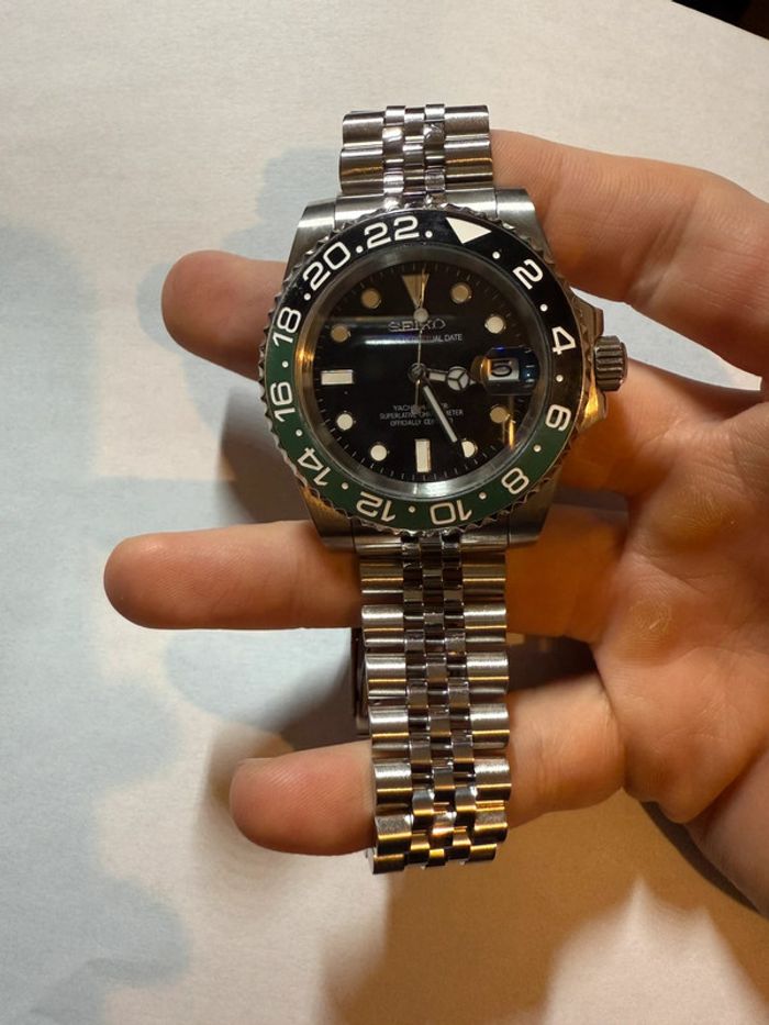 Montre seiko mod jubilee pepsi Green sprite - photo numéro 3