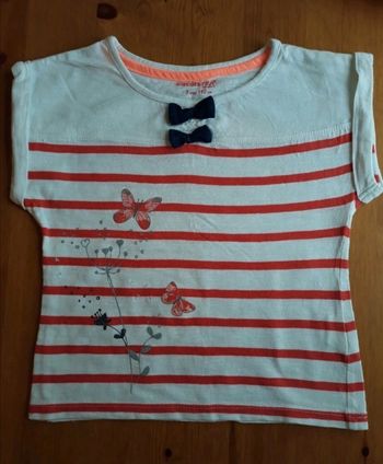 Tee-shirt rayé rouge et blanc Orchestra 5 ans