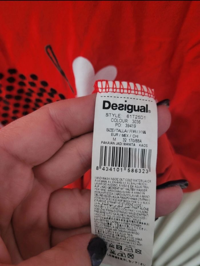 Tee-shirt manches courtes Rouge desigual - photo numéro 4