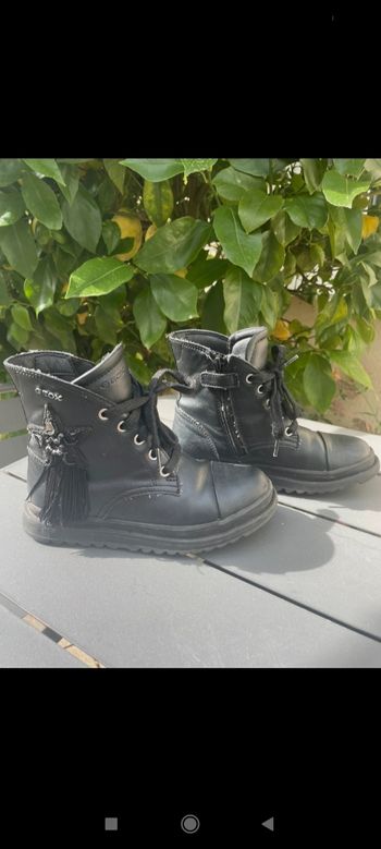 Bottines noires fille Geox