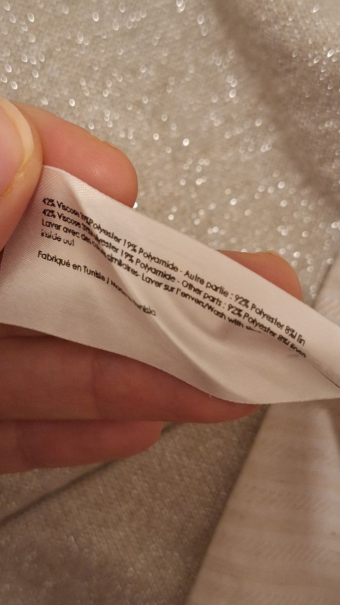 Pull chemise 2-en-1 rayé doré, beige et blanc - photo numéro 6