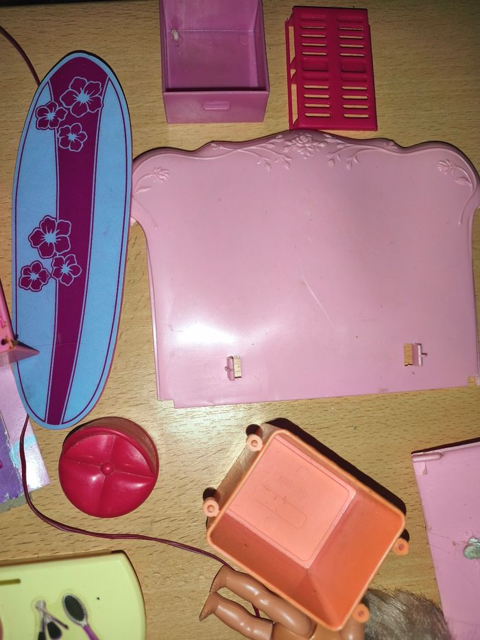Lot Barbie meubles accessoires vintage pièces détachées machine à coudre mattel vintage - photo numéro 8