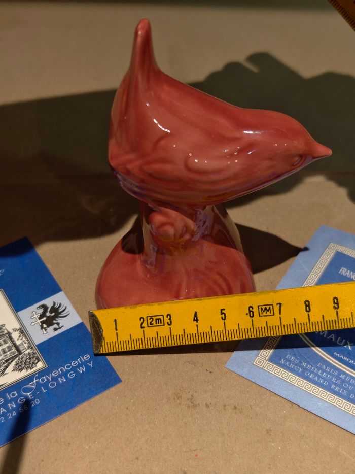 Oiseau rouge Saint Jean l'Aigle émaux de Longwy - photo numéro 6