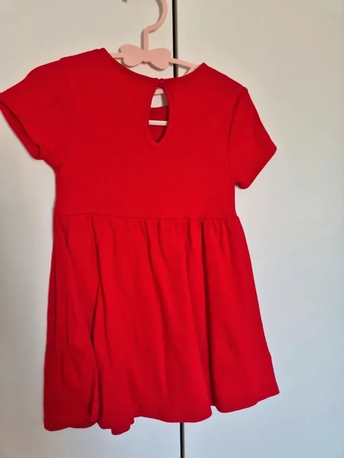 robe d'été KIABI taille 2 ans 92cm rouge manches courtes 🌸 collection 2025 - photo numéro 4