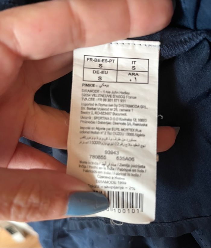 Robe bleue foncée fluide légère Pimkie T.S TBE 👗 - photo numéro 3