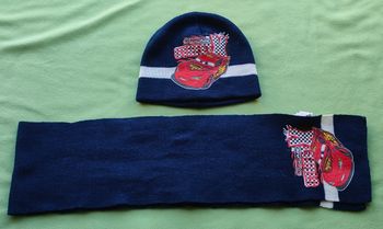 Bonnet et écharpe Cars taille 54 cm