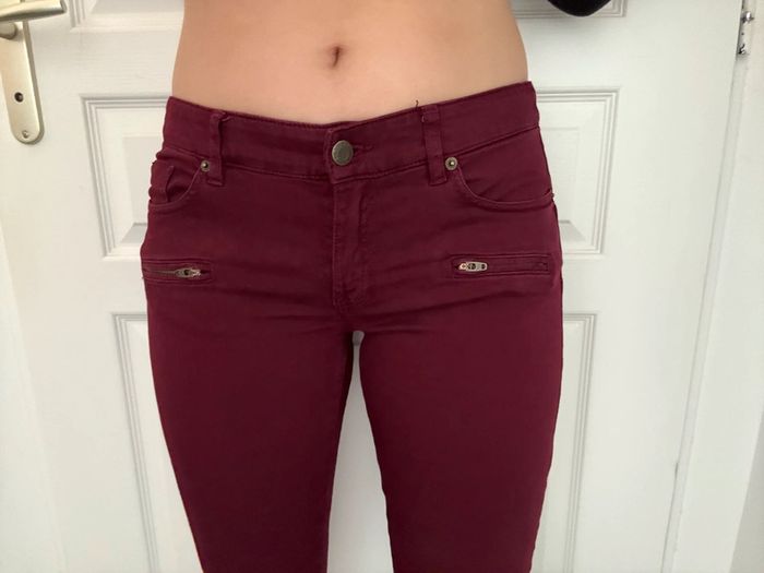 Ensemble (blouse Cache Cache + pantalon taille basse Ikks) taille M très bon état - photo numéro 9