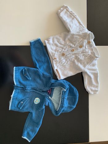 Lot 2 gilets chauds 3 mois Sergent Major & Obaïbi