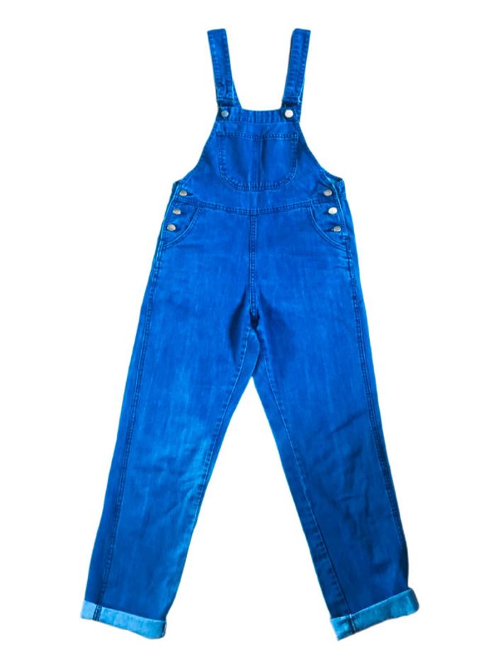 🔷Salopette longue en jean années 2000 Y2k denim dungarees overalls🔷 - photo numéro 6