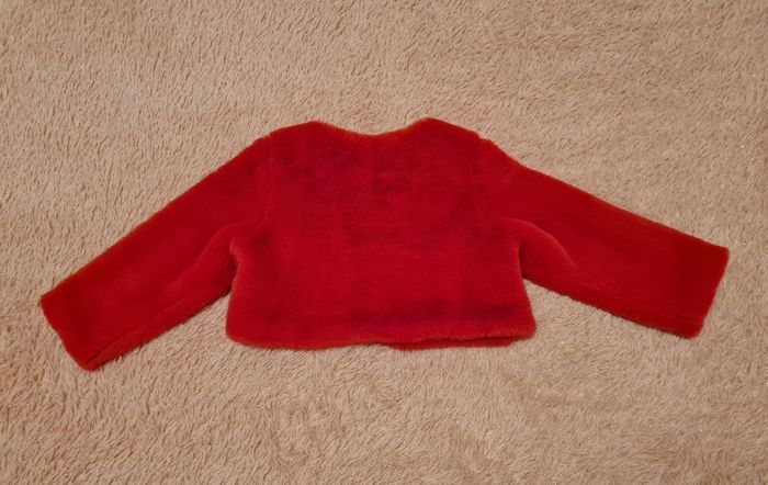 Robe en feutre rouge + veste cardigan 12 mois - photo numéro 6