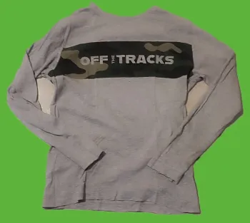 👕 T-shirt manches longues garçon 12 ans – Off The Tracks – Très bon état