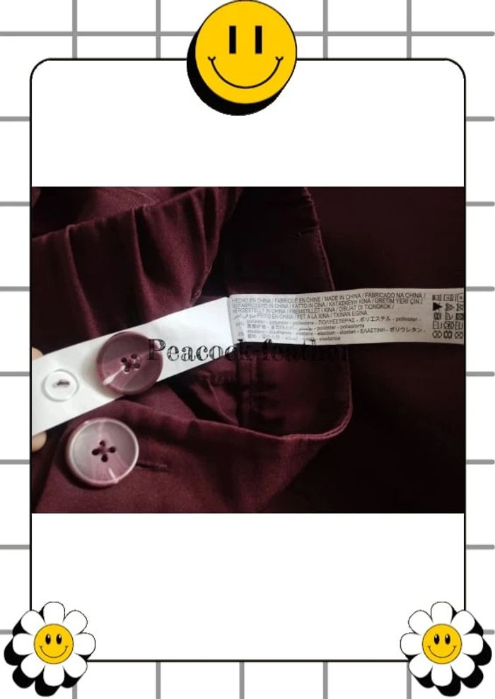Pantalon large stradivarius bordeaux neuf étiqueté 44 - photo numéro 10