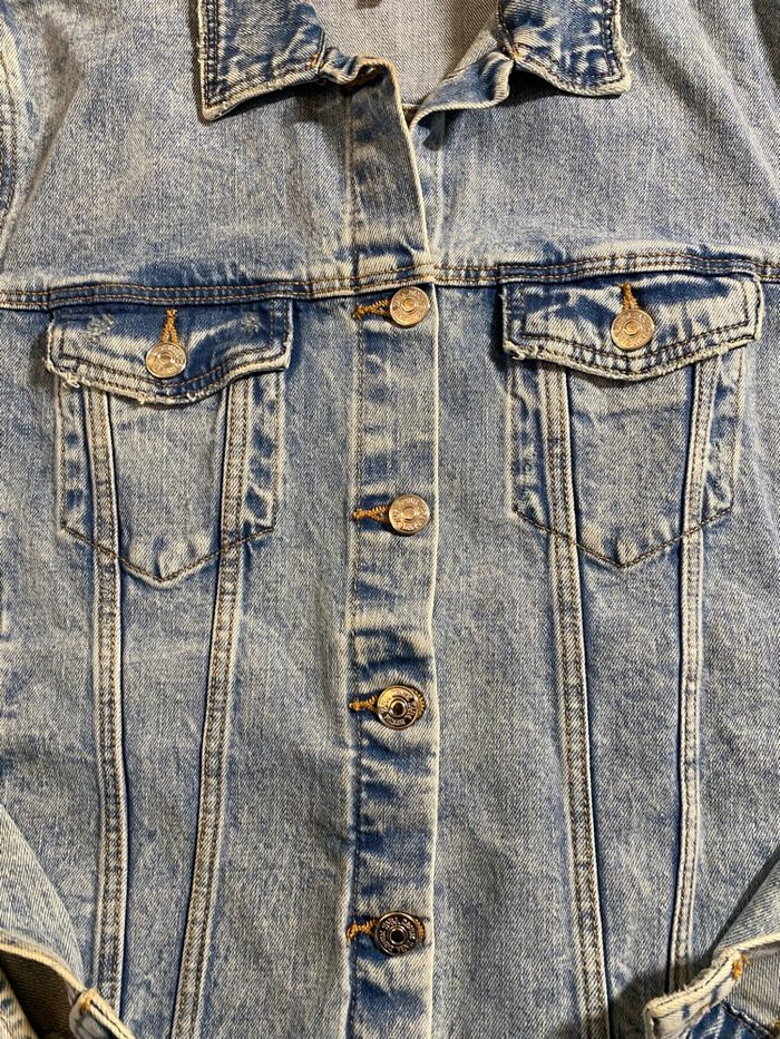 Zara Veste en jean bleu clair Taille XL/42 - photo numéro 4