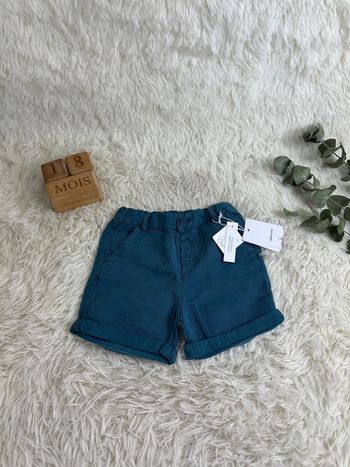 Short bleu Fagottino taille 18-24 mois