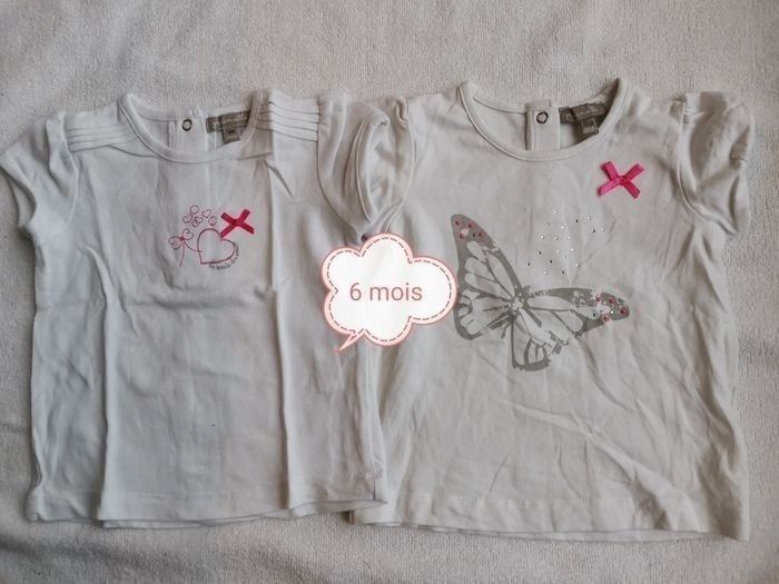 Lot de 2 tee shirt grain de blé 6 mois