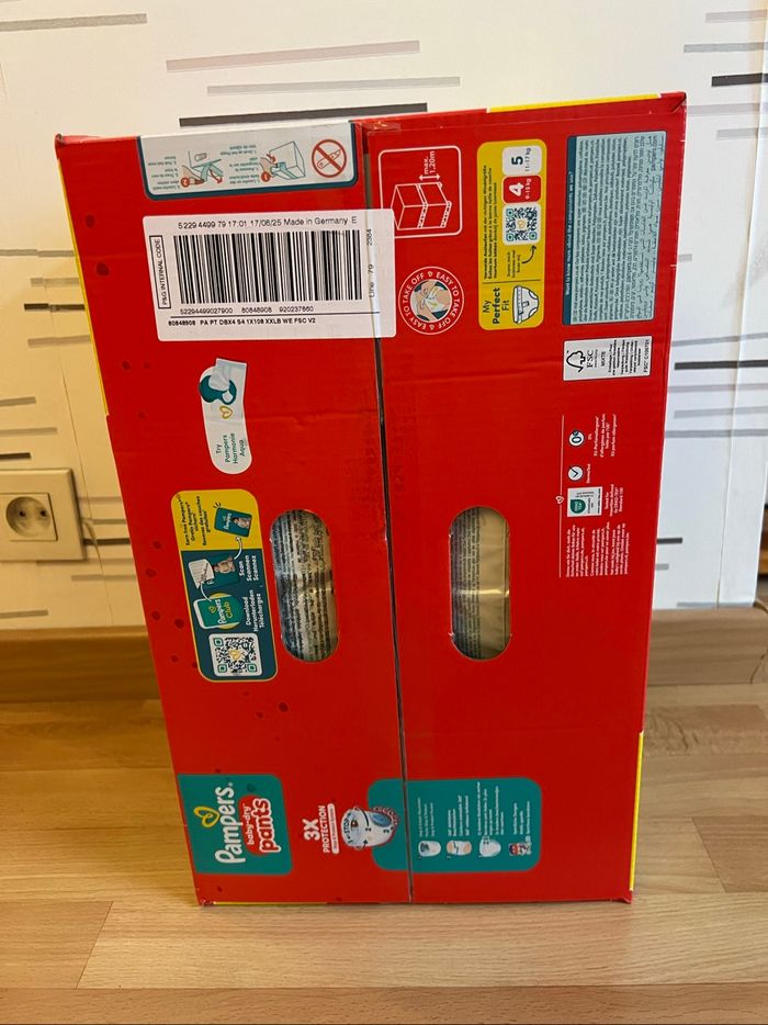 Couches Pants Pampers baby-dry taille 4 9-15kg 108 couches culottes - photo numéro 2