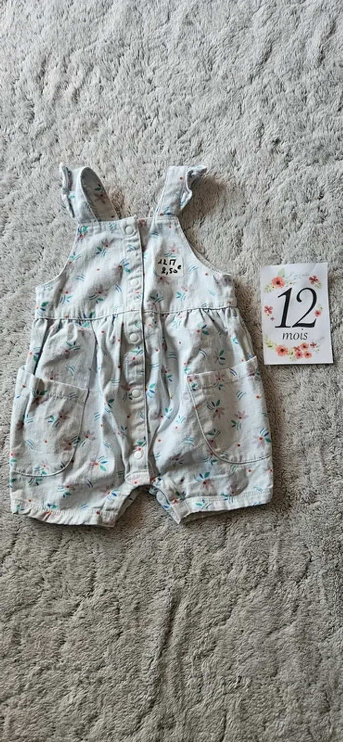 Salopette fille 12 mois