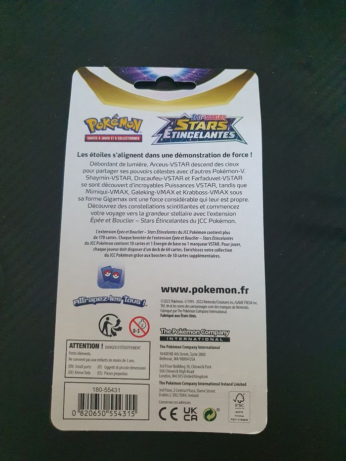 Blister pokemon épée et bouclier stars étincelantes dracaufeu - photo numéro 2