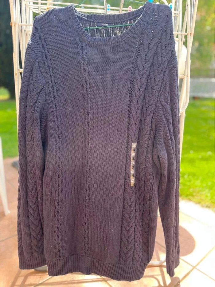 Pull bleu marine neuf avec étiquette XXL - photo numéro 2