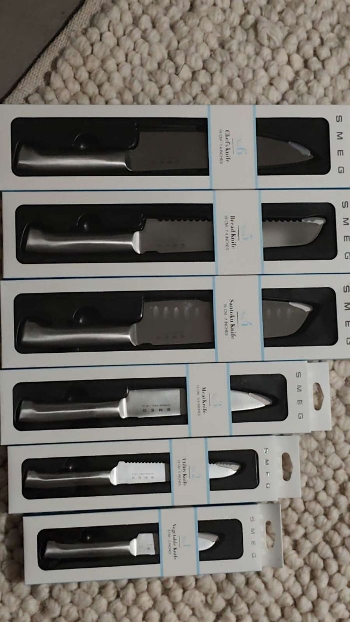 Set de 6 couteaux smeg - photo numéro 3