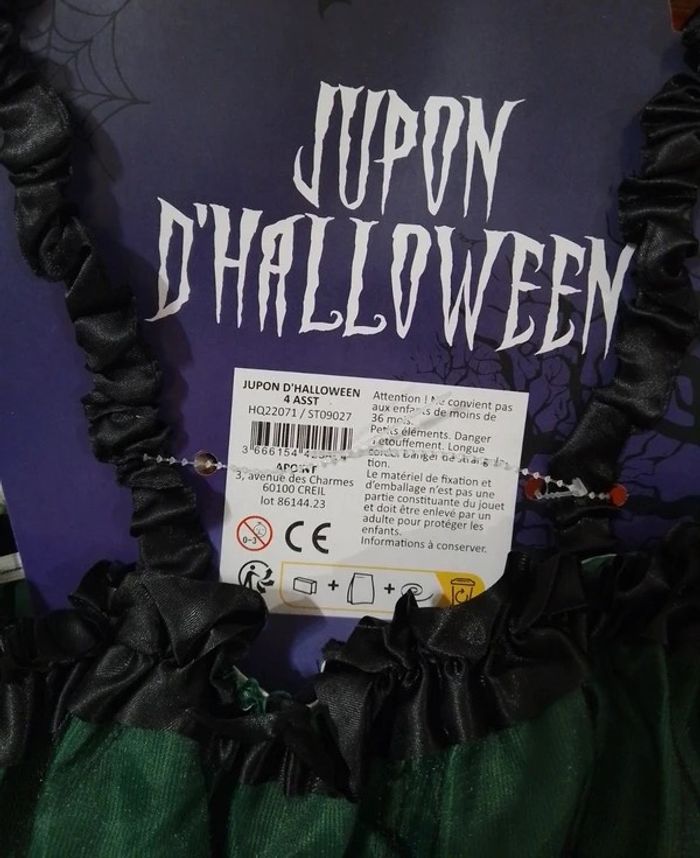 jupon à bretelles / serre-tête chapeau de sorcière ( mesure dans l'annonce) neuf - photo numéro 8