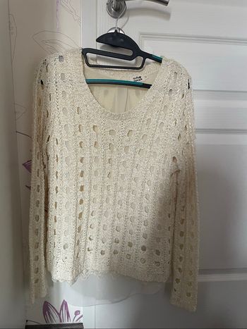 Vend pull ajouré femme manches longues
