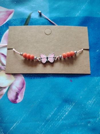 Bracelet papillon orange