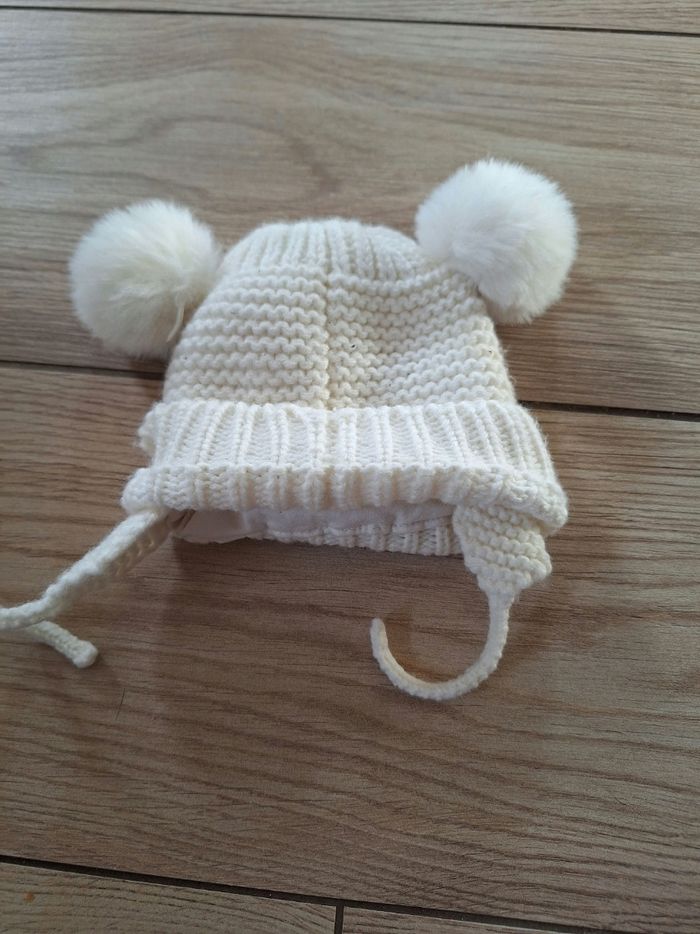 Bonnet bébé mixte crème 6/12 mois - photo numéro 2