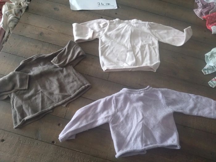 Lot de 3 gilets bébé fille 9 mois - photo numéro 8