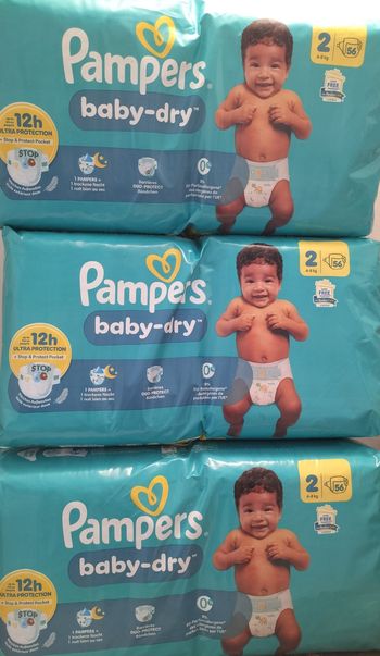 3paquets de couche bébé taille 2/168coucjes