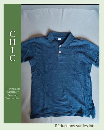 ✨ T-shirt à Col Boutonné – Zeeman ✨