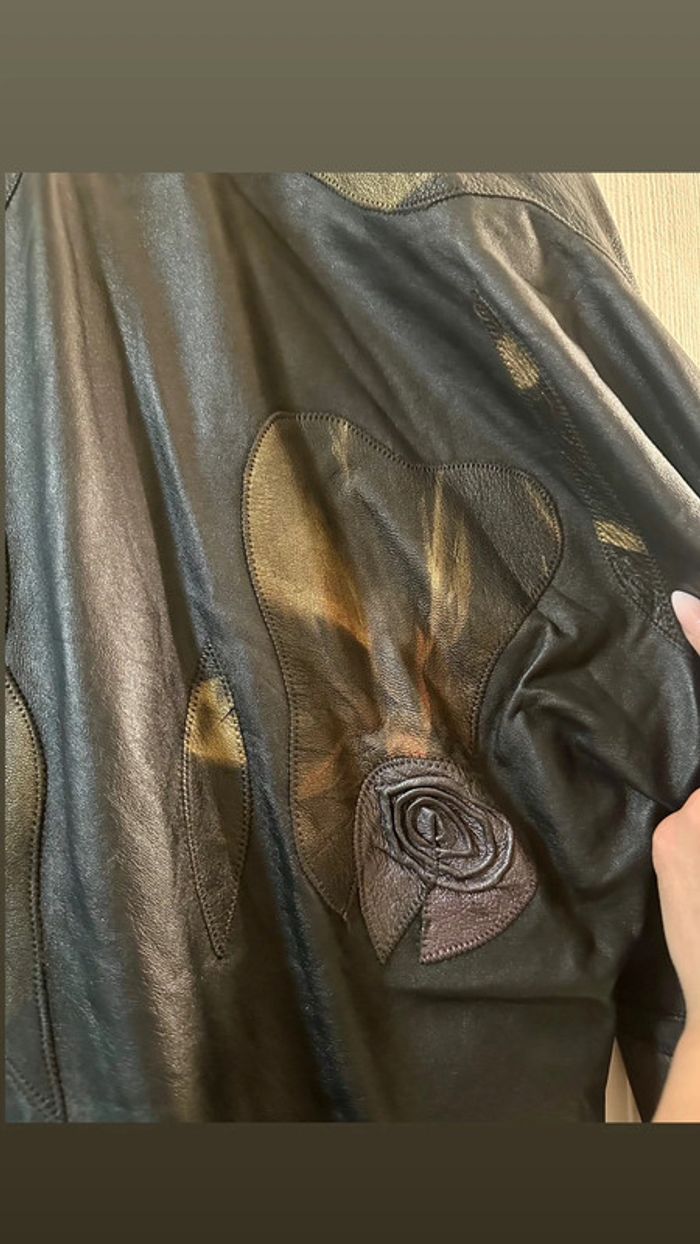 Manteau en Cuir Vintage taille 44 - photo numéro 3