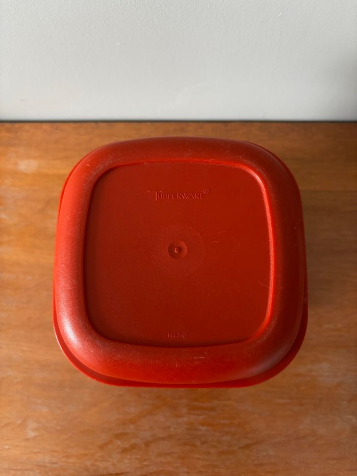 Vintage seau à glaçons Tupperware orange - photo numéro 4