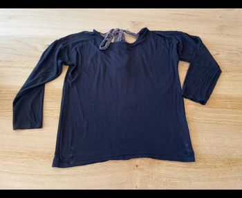 T-shirt noir manches 3/4 taille 38/40