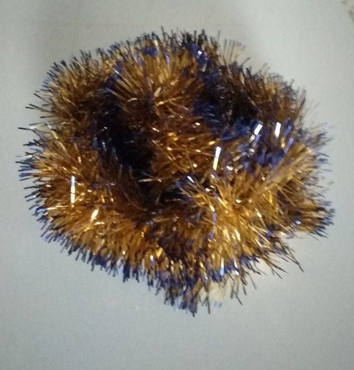 Guirlande de Noël dorée et bleue marine