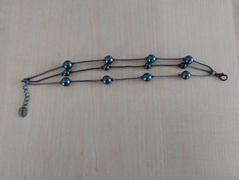 Bracelet triple perles noires