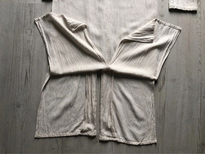 AN45- Veste ou robe longue (lin et coton) T2- 40/42 - photo numéro 9