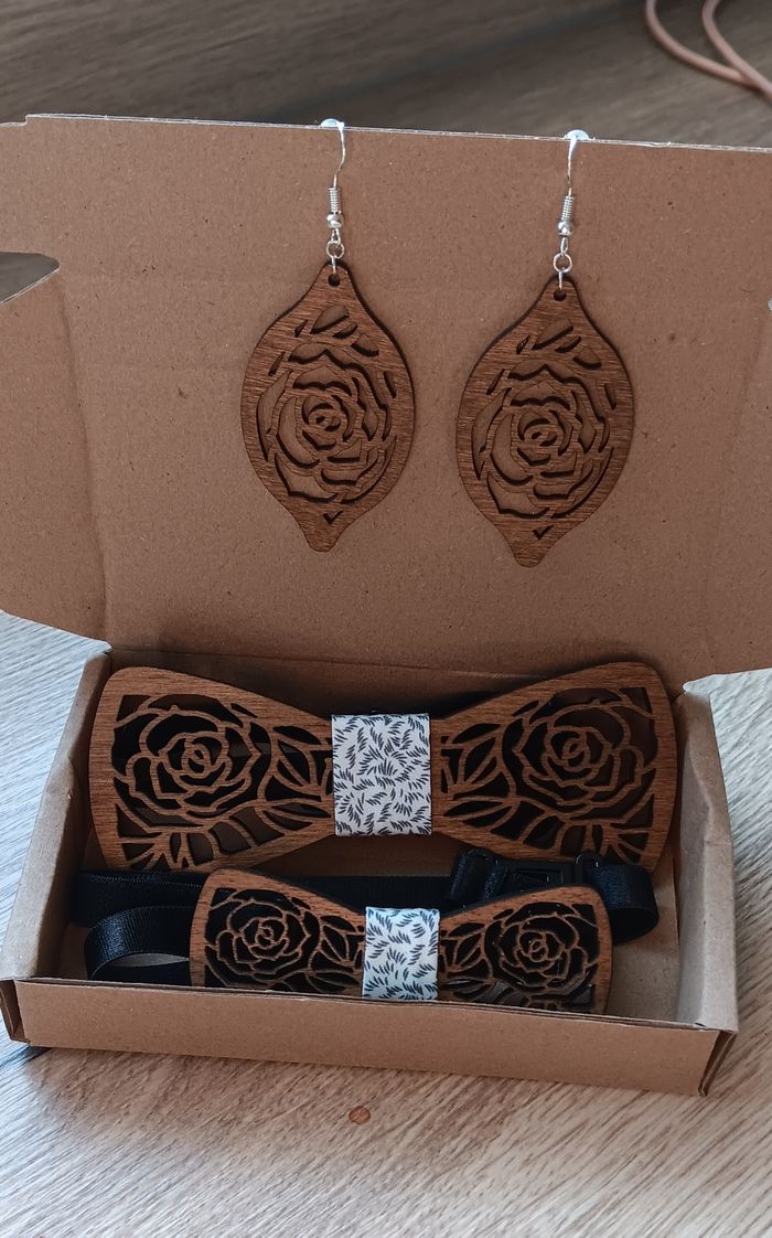 Noeud papillon bois personnalisable