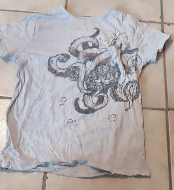 t shirt pieuvre 12 ans