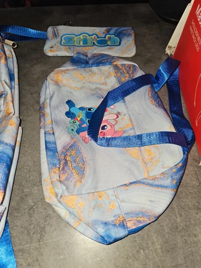 [NEUF] Sac à dos Stitch, sacoche et trousse jleus - photo numéro 5