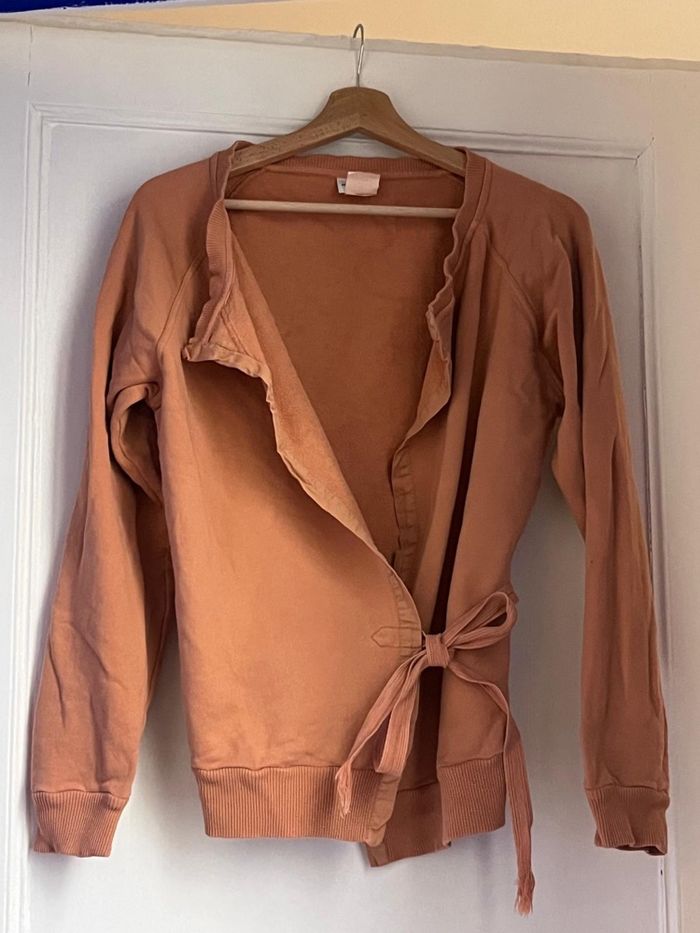 cache cœur beige corail à lacets - photo numéro 4