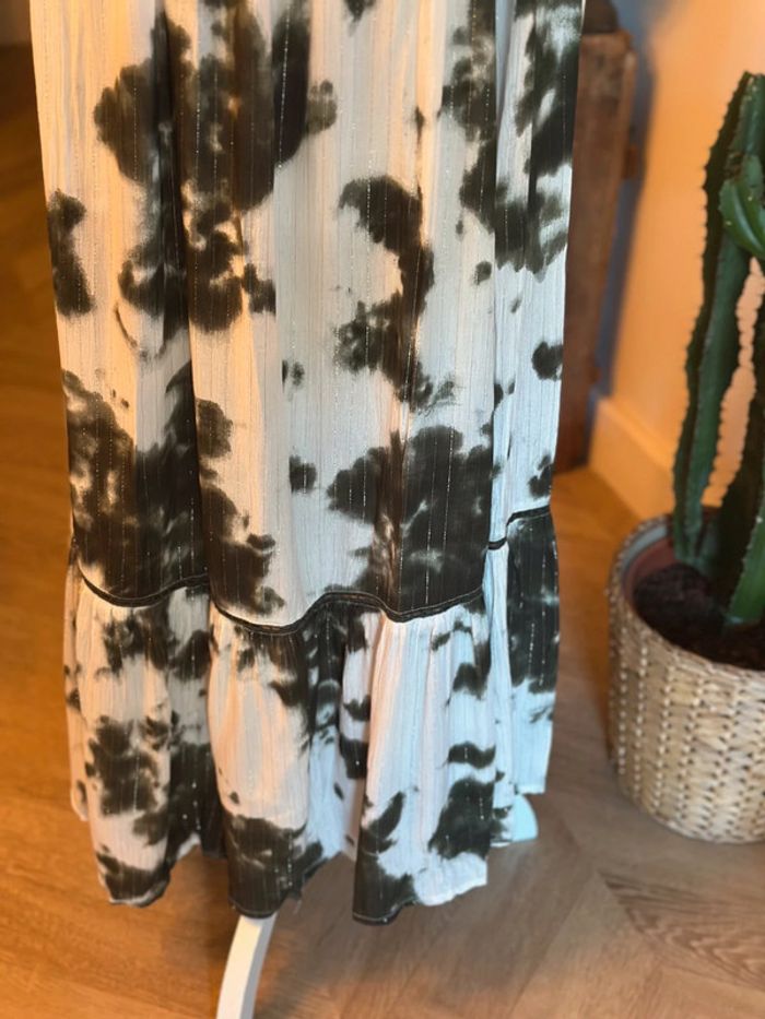 Robe longue kaki et blanche dos nu - Goa Paris - Taille S - photo numéro 7