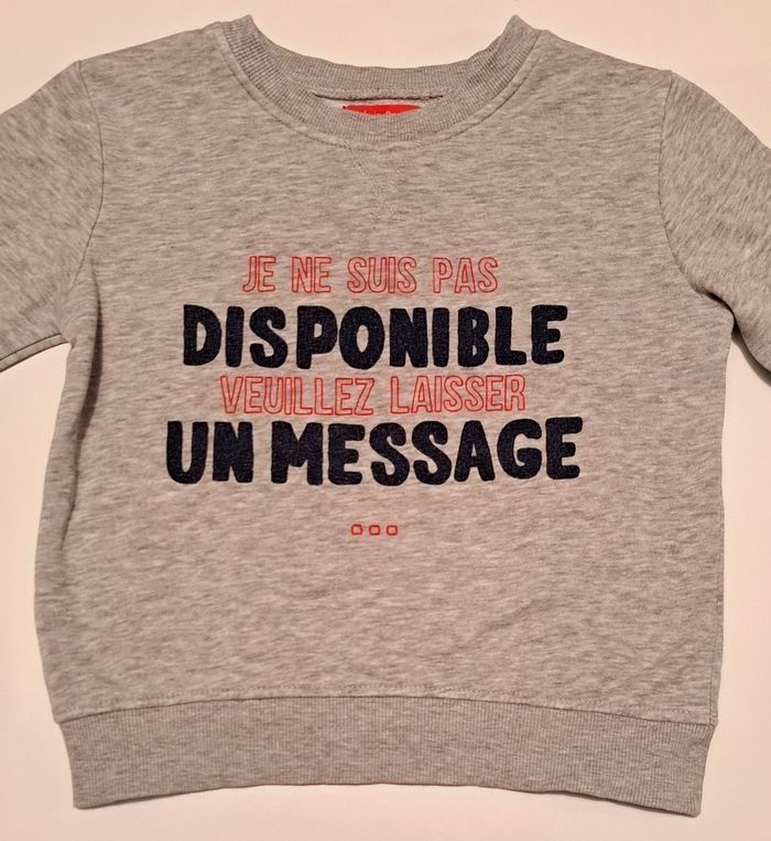 Sweat shirt mixte 5 ans BE - photo numéro 4