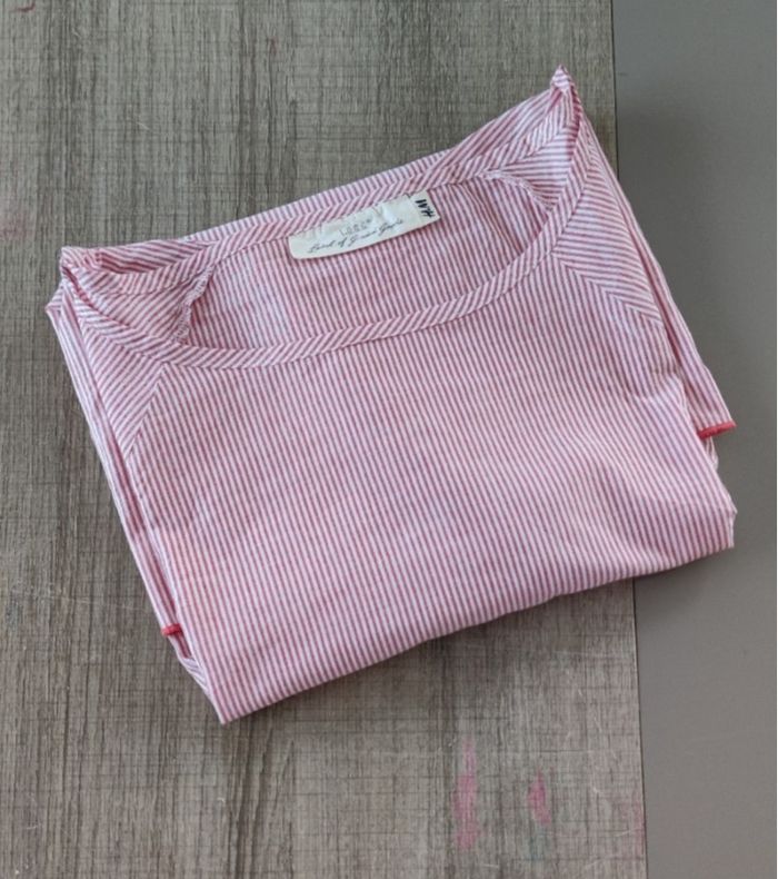 Blouse femme H&M – Taille L – Rose à rayures blanches – Très bon état - photo numéro 8